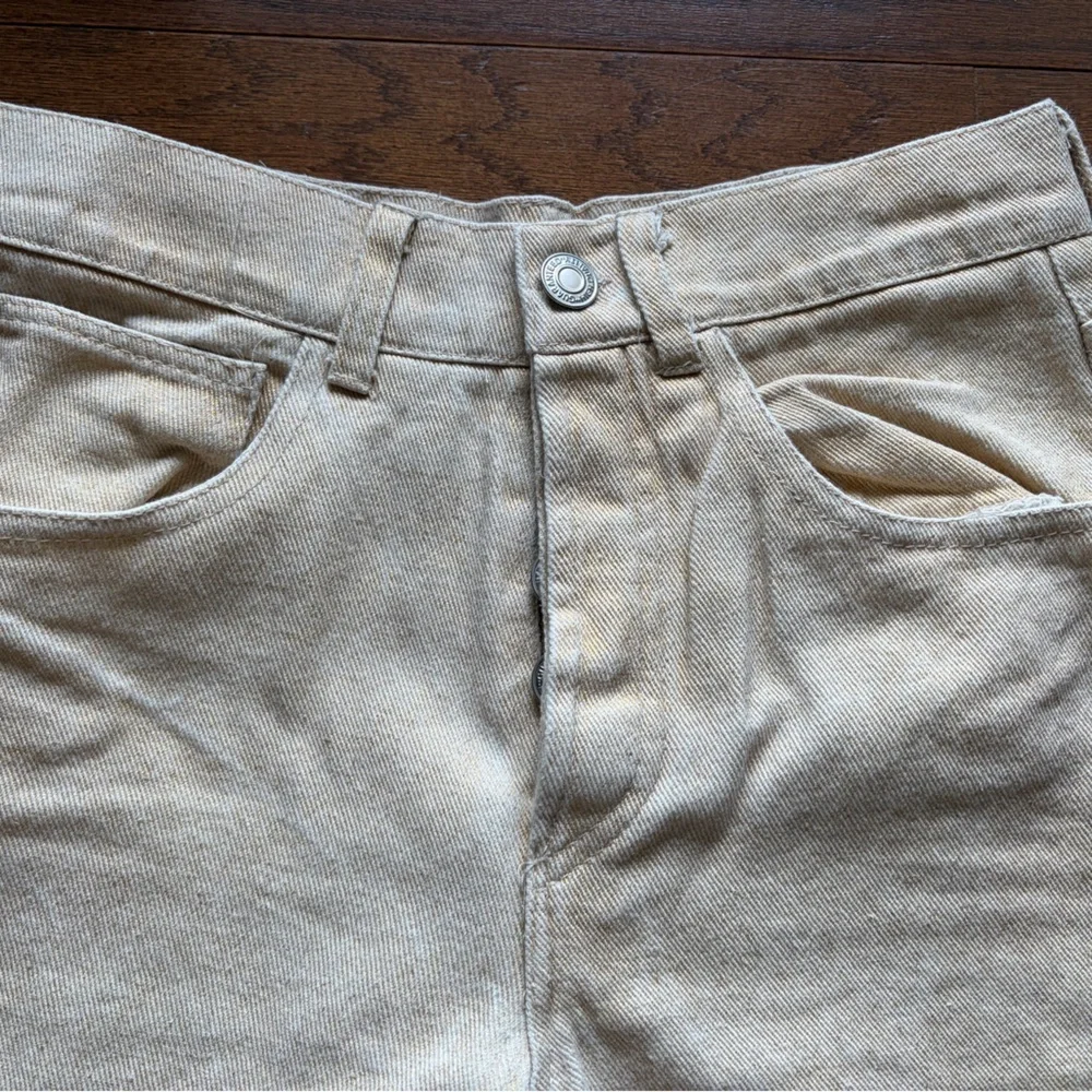 Zara Gold Metallic Jeans Size Small